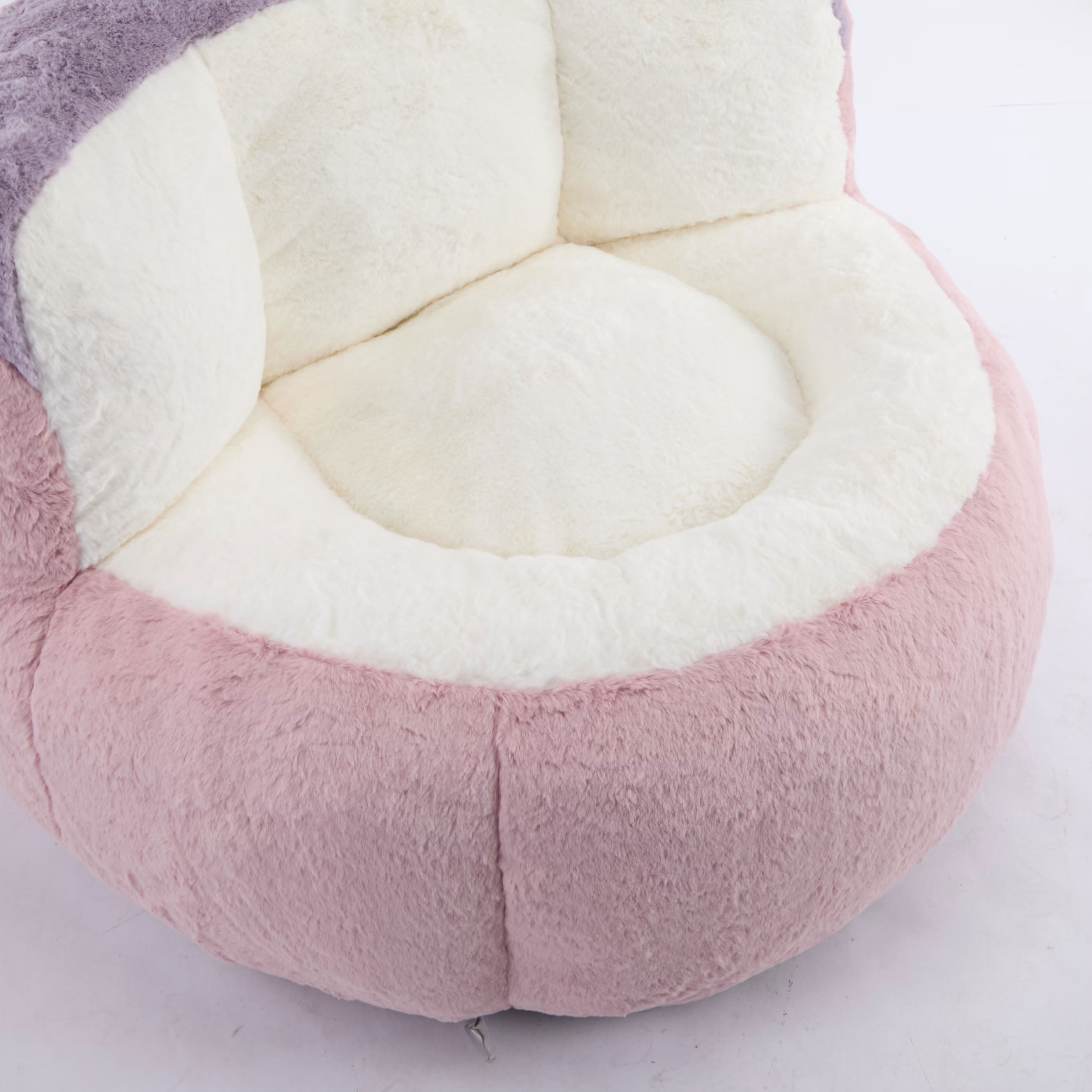MAYEERTY Oversized Bean Bag Chair, Faux Rabbit Fur Lounge Sofa for Living Room Bedroom Dorm, No Assembly Required