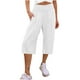 thumbnail image 1 of ICHUANYI ClearanceWomen's Loose Wide Leg Pants High Waist Straight Pants Casual Pants(White, L) ICHUANYI WER20232080505737, 1 of 4