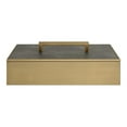 thumbnail image 3 of Uttermost Wessex Traditional Metal/Faux Shagreen Decorative Box in Brass/Black, 3 of 9