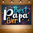 thumbnail image 5 of Decorative Stars Best Papa Ever Heart Elements Father's Day Family Celebration for Father's Day Party Indoor Decoration Family Gathering, 5 of 7