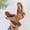 #0014-Brown, variant on Xucatan Women's Cork Wedge Slippers, Breathable Perforated Thong Sandals with Adjustable Strap, Cushioned Platform House Shoes Gift