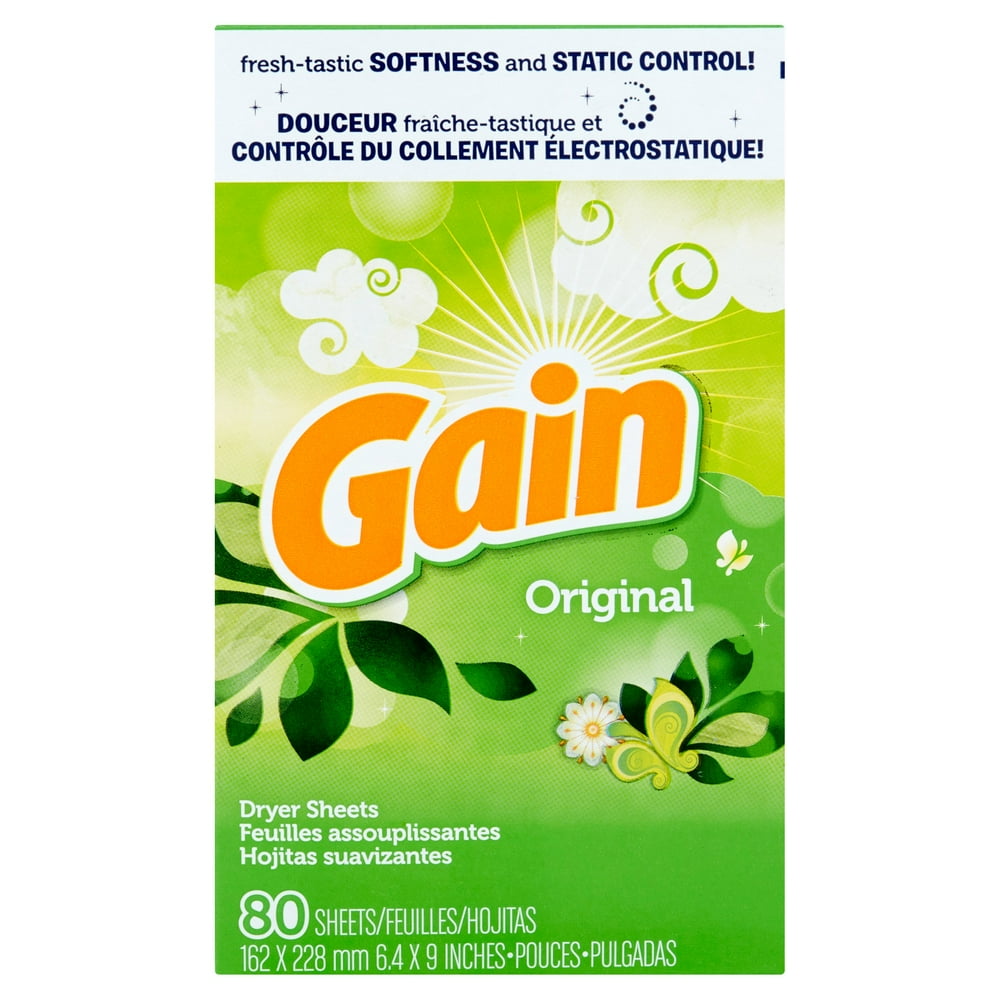 Gain Dryer Sheets, Original, 80 Sheets
