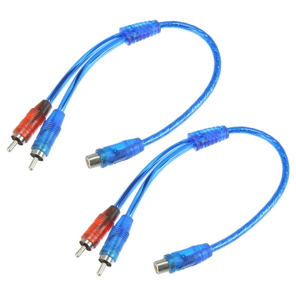 Motoforti Audio Adapter Cable Female Stereo to 2 RCA Male Cable Y Splitter Adapter Cable 2pcs