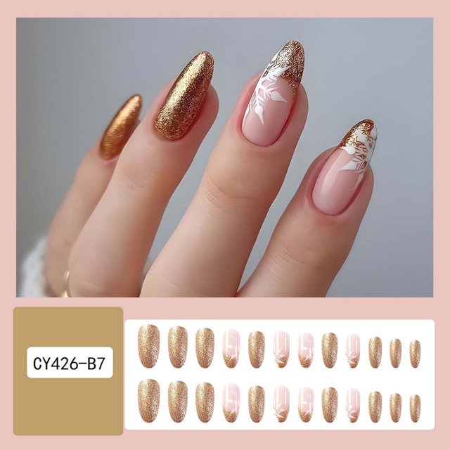 Fiudx Pegatinas Navideñas para Uñas, Elegantes Diseños de Copos de Nieve, 24 Uñas Postizas con Diferentes Formas, Prácticas Herramientas para Decorar Tus Uñas, Regalo Perfecto para Mujeres, Belleza D