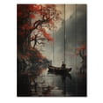 thumbnail image 3 of Designart "Fishing At The Lake Breeze III" Floral Print on Natural Pine Wood, 3 of 5