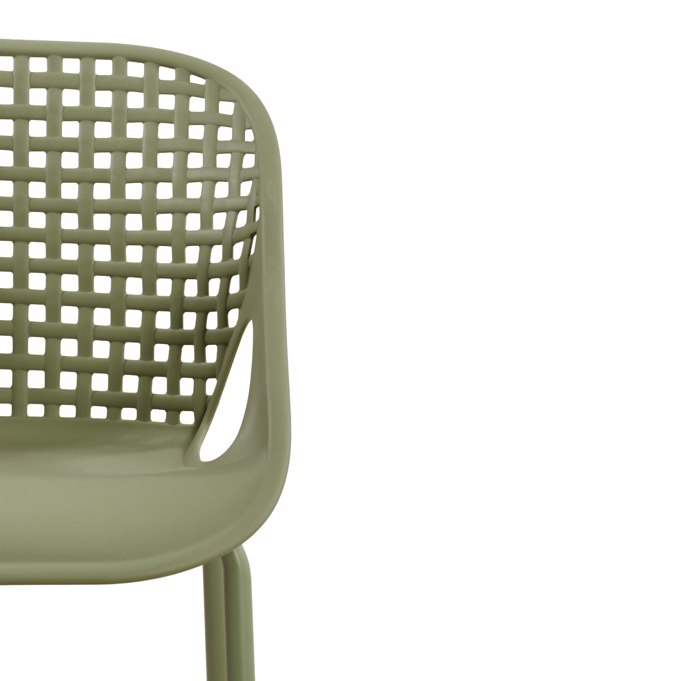 Christopher Knight Home 3-Piece Outdoor Bistro Set, Round Plastic Patio Table and Chairs, Sage Green