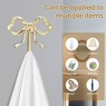 thumbnail image 5 of Door Towel Rack 4 Bow Hooks Decorative Bow Hangers Sturdy Brass Towel Hooks Brass Wall Hooks Wall Mounted Multipurpose Bow Shaped Hat Hooks For Bathroom Bedroom Hat Bag Keys, 5 of 9
