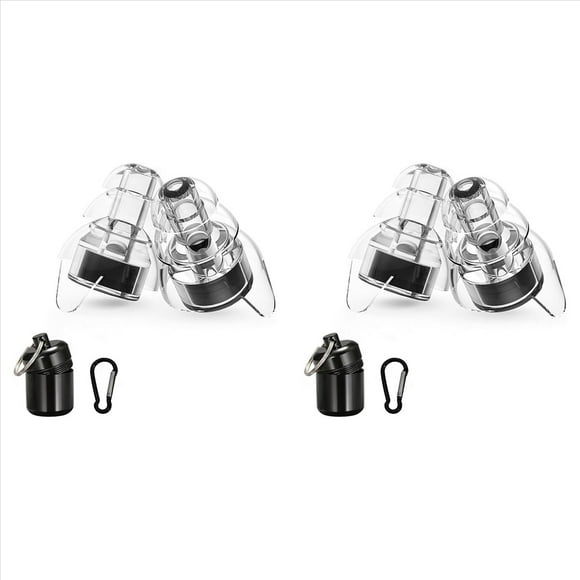 4X Tapones para los Oídos Zound para Conciertos, Tapones para Motocicletas, Tapones para los Oídos Zound para Músicos con Estuche para Conciertos.