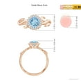 thumbnail image 5 of ANGARA Natural Vintage Inspired Aquamarine Flower and Vine Ring in 14K Rose Gold for Women (Size-6mm) | March Birthstone, Birthday, Anniversary, Jewelry Gift for Women | Natural Aquamarine Ring, 5 of 9