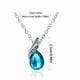 thumbnail image 4 of Collar de cristal con cadena clavicular y colgante accesorio en forma de hoja, 4 of 8