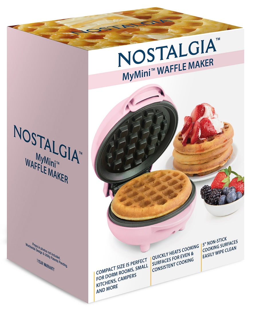 Nostalgia Round Mini Flippable Waffle Maker in the Waffle Makers department  at