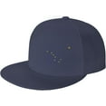thumbnail image 2 of Alaska State Flag Big Dipper Flat Brim Cap Unisex Flat Bill Baseball Cap, 2 of 8