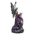 thumbnail image 4 of Purple Fairy With Dragon Sitting On LED Crystal Geode Night Light Statue Decor, 4 of 8