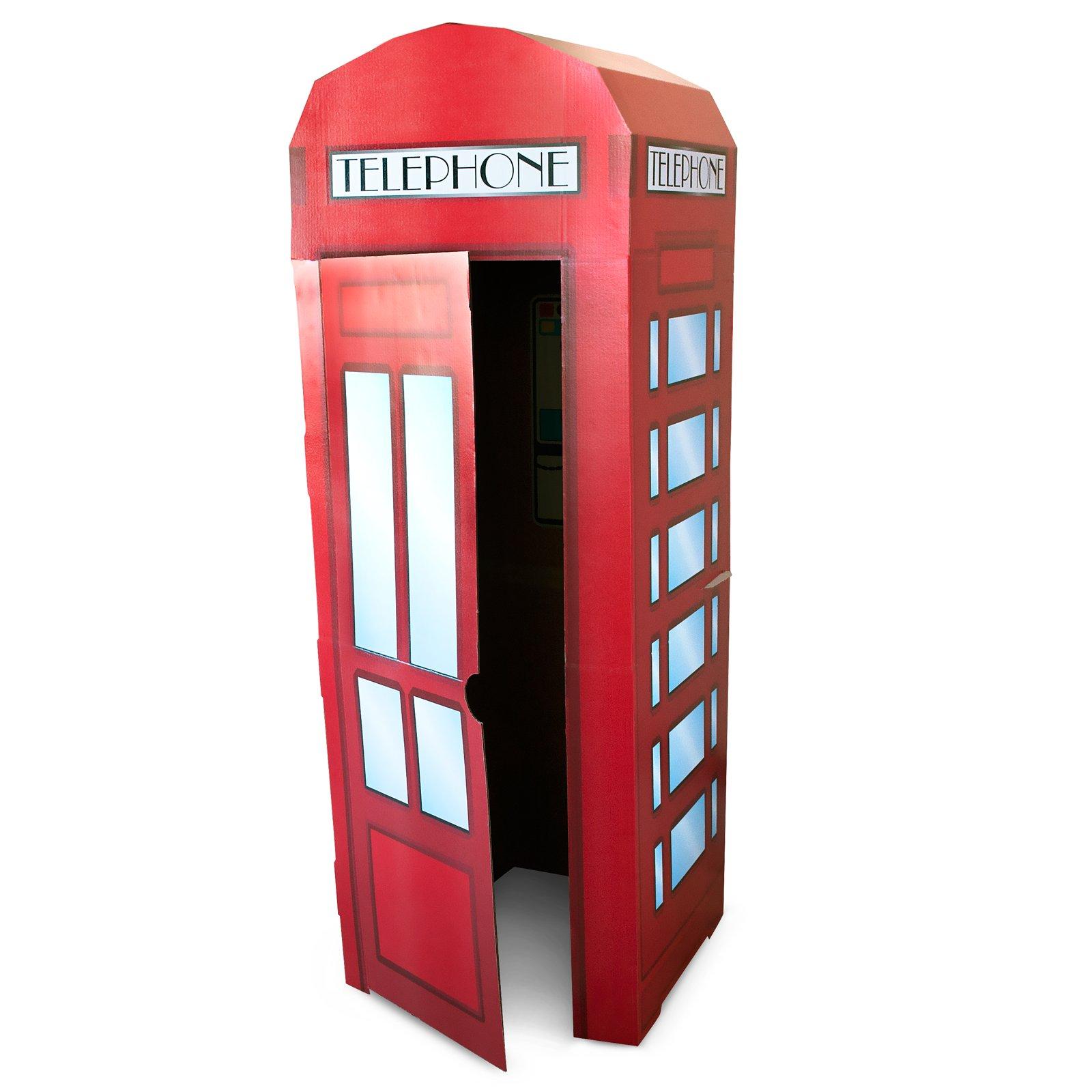 Superhero Comics Phone Booth cardboard Stand, 6' Tall