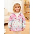thumbnail image 2 of Hotiary 2- 10Y Toddler Little Girls Winter Warm Thickened Fleece Lined Hooded Coat Cartoon Printed Long Sleeve Zipper Jackets Coats Outerwear, 2 of 7