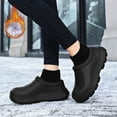 thumbnail image 3 of LASUDRAA Women's Cotton Shoe Winter Snow Warm Waterproof Nurse Shoes Chef Anti Slip Work Shoes Plush Lined Slip-On Sneaker, 3 of 10