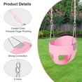 thumbnail image 6 of RedSwing High Back Full Bucket Swing with Heavy Duty Swing Seat Combo Pack (Triangle and Chain Dip), Tree Straps Included, Pink, 6 of 9