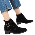 thumbnail image 7 of POROPL Ankle Boots for Women Fashion Suede Buckle Shoes,Boots Size 5.5, 7 of 7