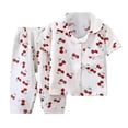 thumbnail image 1 of MEZZALL Girls' Lightweight Cartoon Patterned Full Print Home Pyjamas Pajama Sets With Cartoon Patterns Printed All Over 9-10 Years Lovely Kids Pyjamas, 1 of 3