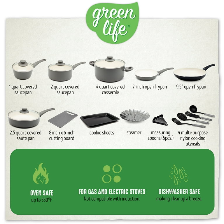 GreenLife Ceramic Nonstick Cookware 18-Piece Set Only $59 Shipped on  Walmart.com, Four Color Choices!