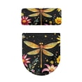 thumbnail image 4 of HELLHERO Star and Dragonfly Pattern Bathroom Seat Covers Elastic Bottom Toilet Seat Cover Set & 2 Pcs Set for Bathroom Dustproof Adjustable, 4 of 7