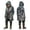 032_Light Blue, variant on Kids Medieval Viking Printed Hooded Long Cloak Coat Boys Open Front Mid Length Outerwear Halloween Casual Street Jacket 2 Years To 15 Years