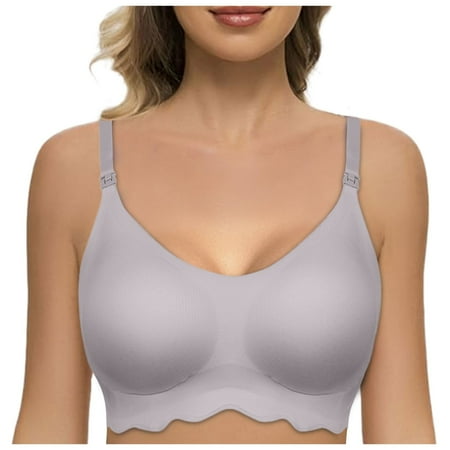 Zshosam Women s Thin Bra Without Underwire Soft Bustier Seamless Bra Without Underwire With Additional Bra Extension(PP1 XL)