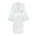 thumbnail image 6 of uublik Women Robe for Bathing Lace Bride Bridesmaid Robes Wedding Party Sleepwear Loungewear White, 6 of 6