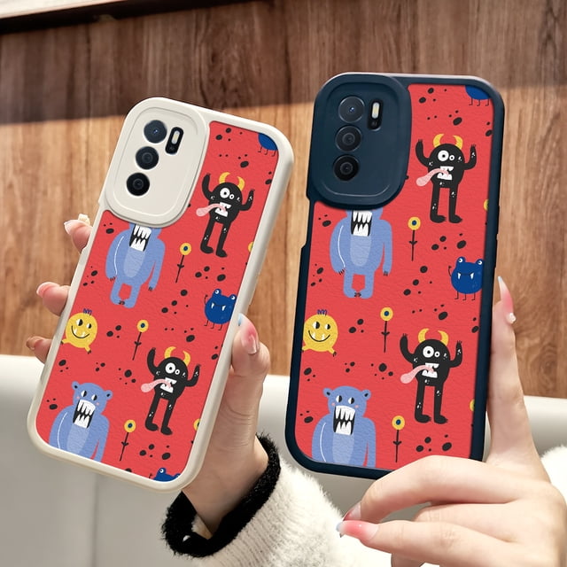 "Protege tu iPhone con una divertida y colorida funda mate de dibujos animados de doble capa para teléfono"