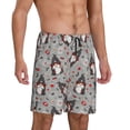thumbnail image 2 of Balery Halloween Gnome Pantalones cortos de pijama de punto de algodón para hombre con cinturilla y bolsillos-Large, 2 of 6