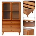 thumbnail image 2 of Wildnix Storage Cabinet with Dual Cabinet Doors, Three Drawers, and Raised Legs for Easy Cleaning, Stylish Organization Solution, 2 of 6