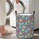 thumbnail image 5 of Balery Fruit Ice Cream Cesta de ropa redonda con asas, impermeable, independiente, para ropa, juguetes, dormitorio y familia-Small, 5 of 6
