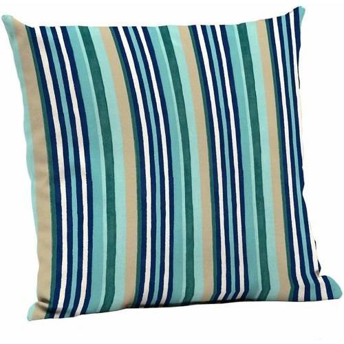 Mainstays Turquoise Stripe 24" Outdoor Patio Deep Seat Pillow Back