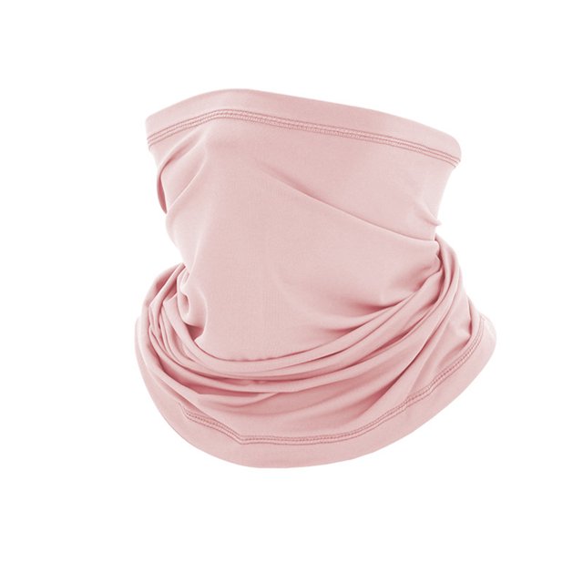Greeniant Braga para el cuello a prueba de frío, seda helada, Color brillante, Unisex, cómodos bucles para las orejas, durabilidad, accesorios para Ciclismo Rosa claro Greeniant OD019386-16