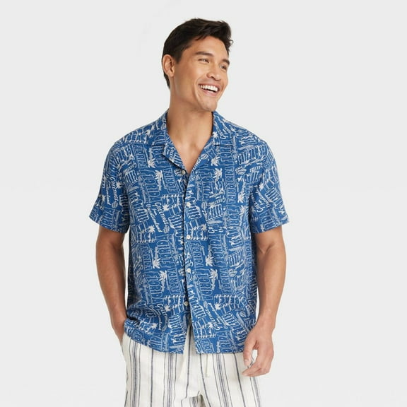 Men's Short Sleeve Button-Down Shirt - XL - Goodfellow  Co™