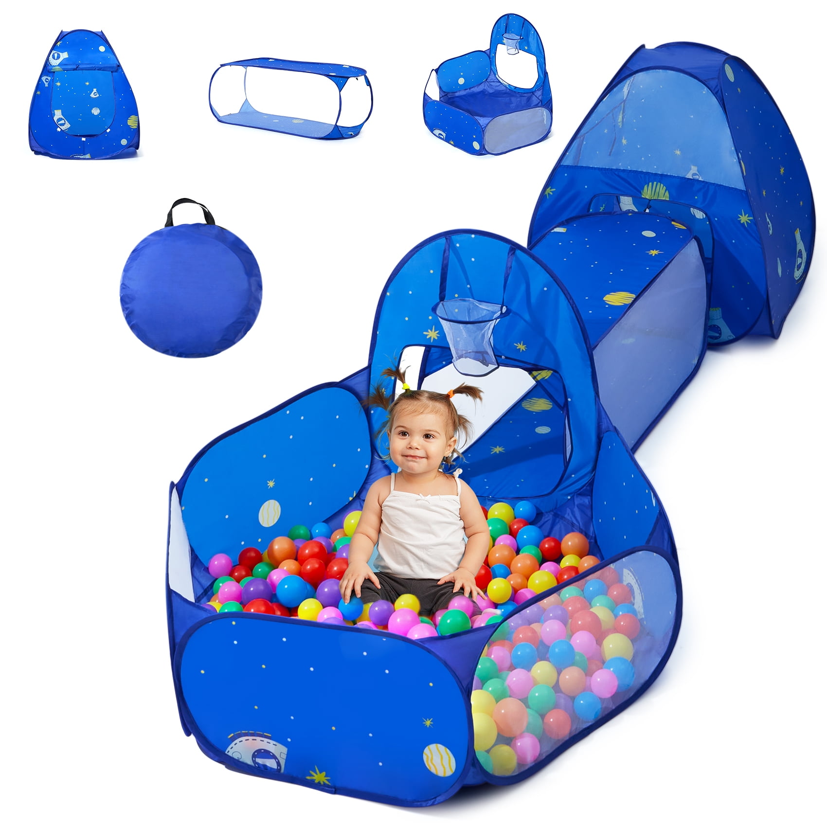 Kids Play Tent for Boys and Crawl Tunnel Princess Tents for Toddlers