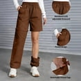 thumbnail image 5 of WULMLEO Womens Hiking Zip Off Pants Waterproof Convertible Drawstring Shorts Lightweight for Camping Bottoms Quick Dry Brown L, 5 of 7