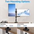 thumbnail image 6 of HOMOUNT Vertical Dual Monitor Mount Holds 4.4-17.6lbs, up to 32 Inch Stacked Monitor Mount with Gas Spring Arm, Dual Monitor Stand for Desk, 6 of 9