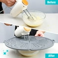 thumbnail image 4 of Silicone Splash Guard for 10-12 Inch Pans, Foldable Grease Splatter Screen with Non-Stick Coating, Dishwasher Safe Oil Protector and Kitchen Trivet Mat, Gray, 4 of 6