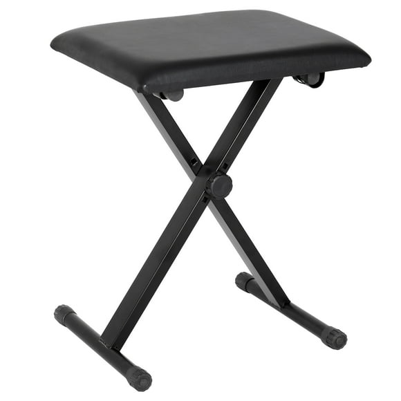 HOMCOM Adjustable Piano Bench, X-Style Folding Piano Stool