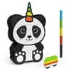 Pandacorn (Panda + Unicorn) Pinata Bundle with a Blindfold and Bat ― Hand Made Extra Small Sized Pinata For Birthday Parties, Kids Carnival and Related Events ― Can Hold Up to 2 lbs of Candy
