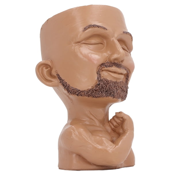 Maceta Musculosa Para Macetas, Maceta De Flores De Hombre Bien Esculpida Con Agujero De Drenaje, Decoración De Jardín única Para El Pasillo De La Sala De Estar E Ideal Para