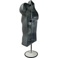 thumbnail image 2 of DisplayTown 2 Pack Gray Male Mannequins Hollow Back Body Torso w/ Metal Stands with Metal Pole & Hanging Hook for Tshirt Display, S-M Sizes, 2 of 5