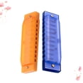 thumbnail image 3 of WEUVEB 2Set Plastic Harmonica Instrument Streamlined Body for Beginners Children, 3 of 7