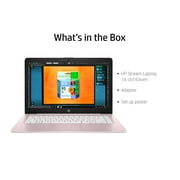HP Stream 14 Laptop, Intel Celeron N4000, 4GB SDRAM, 32GB eMMC, Office 365 1yr, Rose Pink