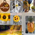 thumbnail image 4 of Cabezas de girasol artificiales UKELER, 50 unidades, 9 cm, decoración amarilla, 4 of 7