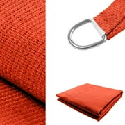 Sun Shade Sail Canopy, Rectangle, Red, 12'x16'