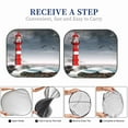 thumbnail image 6 of Disketp 2 Piece 3d Lighthouse In The Surf Pattern Windshield Sunshades,Folding Windshield Sun Shade For Car Suv Trucks Sedan,Blocks Uv Rays Sun Visor Protector-Small, 6 of 7