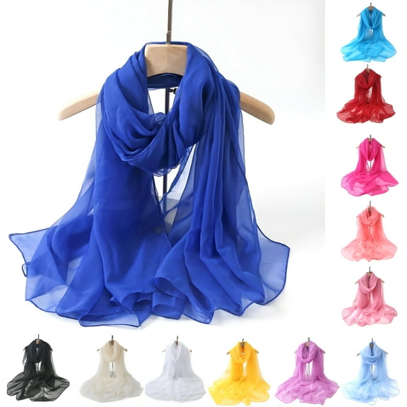 TELOLY Lady Scarf Soft Sunscreen Lightweight Thin Women Summer Neck Wrap for Vacation