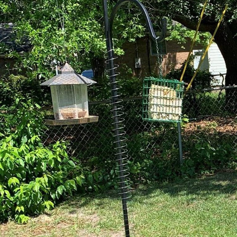 Suqiral Spring Metal Stretchable Squirrel Deterrent For Feeder Pole For Bird Feeders ...